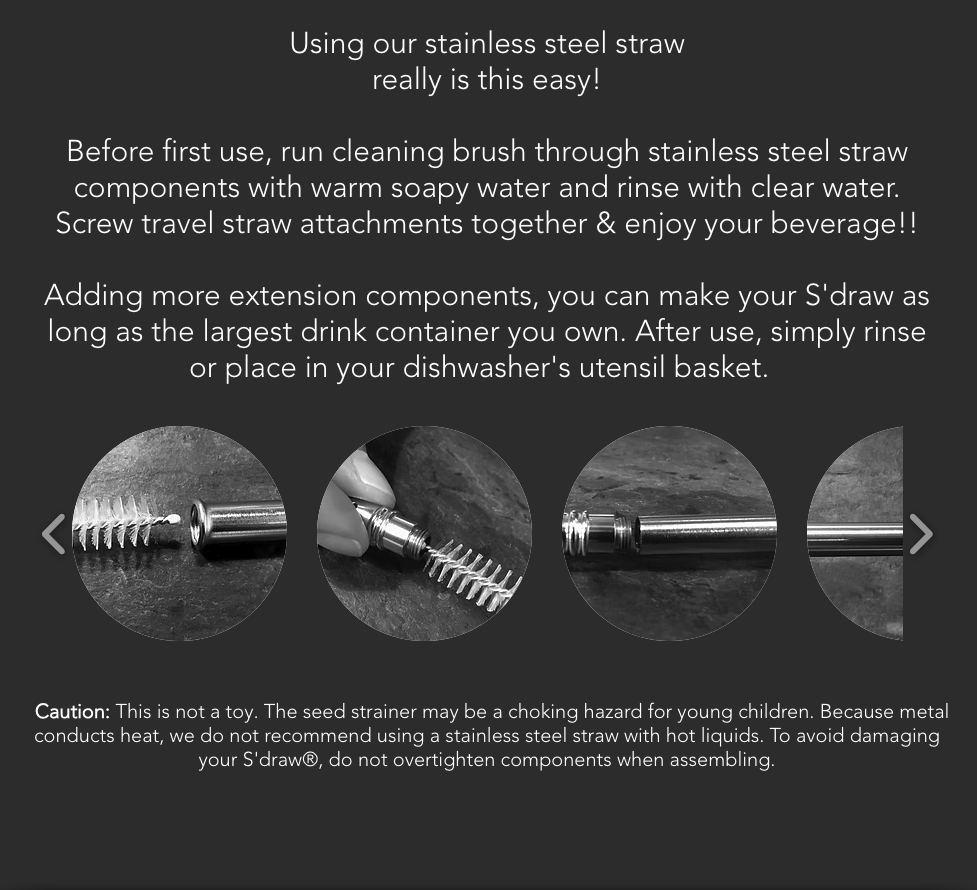 S'Draws Stainless Steel Straws
